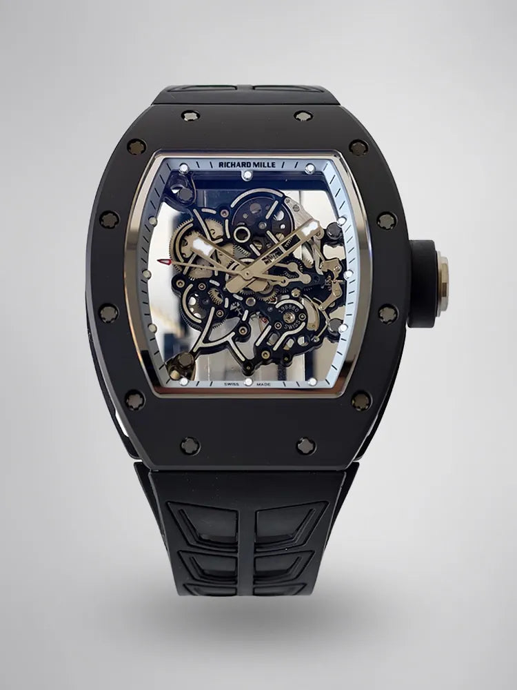 UMI Richard Mille RM055 Bubba Watson Replica RMUL2 Skeleton Dial Black Ceramic Titanium Luxury Watch
