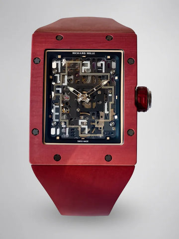 UMI Richard Mille RM 16-02 Terracotta Quartz TPT Skeleton Red Rubber Strap Replica Watch
