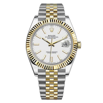 Rolex Datejust White Dial 41 mm Metal Bracelet Men's Watch (Ref. 083)