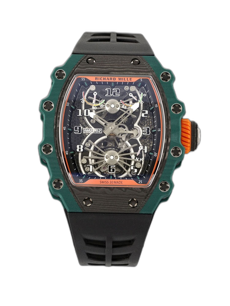 Richard Mille RM 21-02 Mechanical Tourbillon Aerodyne Quartz TPT Carbon Titanium Skeleton Dial Replica Watch