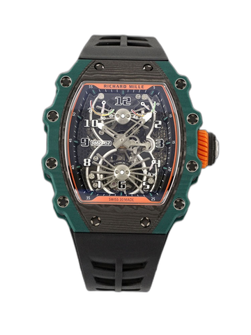 Richard Mille RM 21-02 Mechanical Tourbillon Aerodyne Quartz TPT Carbon Titanium Skeleton Dial Replica Watch