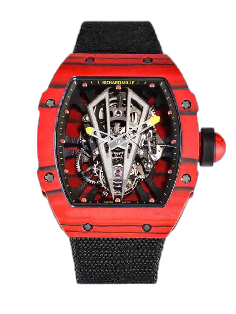 Richard Mille RM 027-03 Tourbillon Rafael Nadal Red TPT Quartz Ultra Light Skeleton Replica Watch