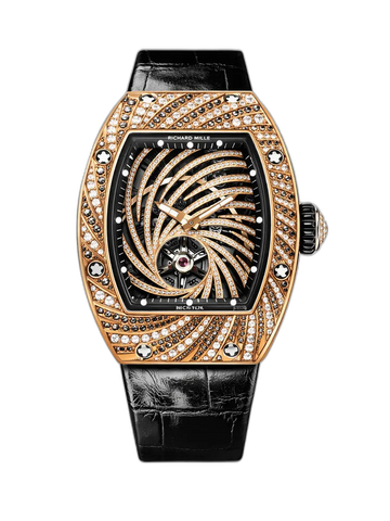 Richard Mille RM 51-02 Diamond Swirl Tourbillon Rose Gold Ladies Super Clone Watch