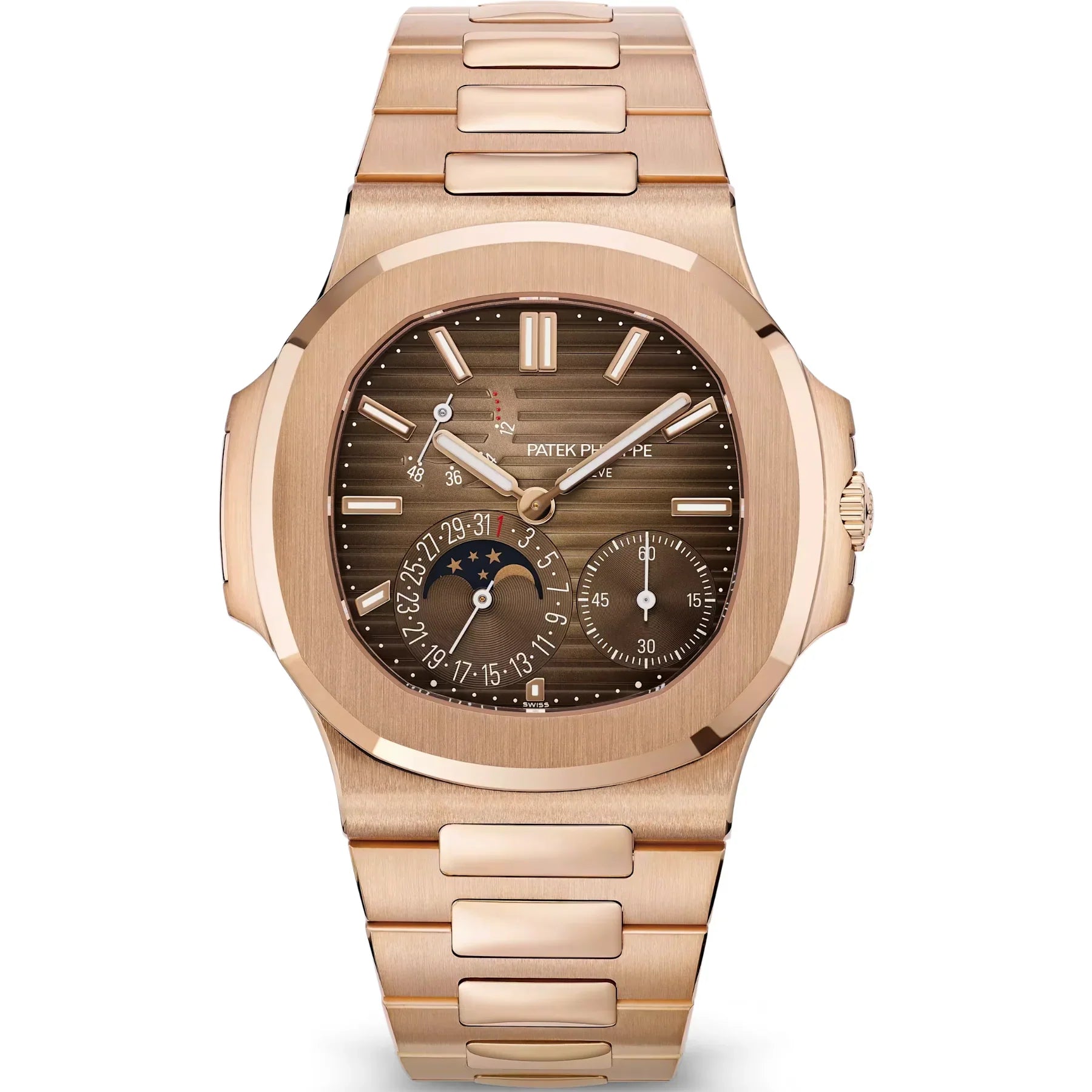 Patek Philippe Nautilus Brown Dial 41 mm Metal Bracelet Men's Watch