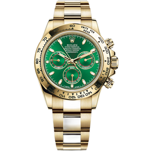 Rolex Gold Daytona Green Dial 43 mm Metal Bracelet Watch