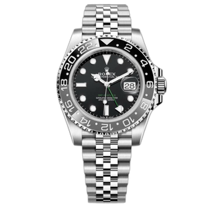 Rolex GMT-Master II Black Dial Metal Bracelet Men's Watch (Ref. 011)