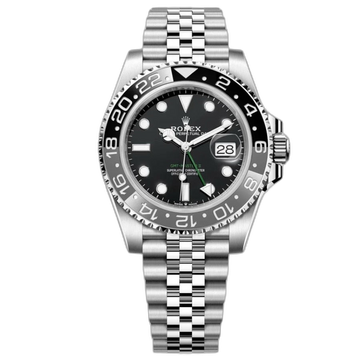 Rolex GMT-Master II Black Dial Metal Bracelet Men's Watch (Ref. 011)