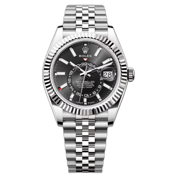 Rolex Sky-Dweller Black Dial 43 mm Metal Bracelet Men's Watch (Ref. 014)