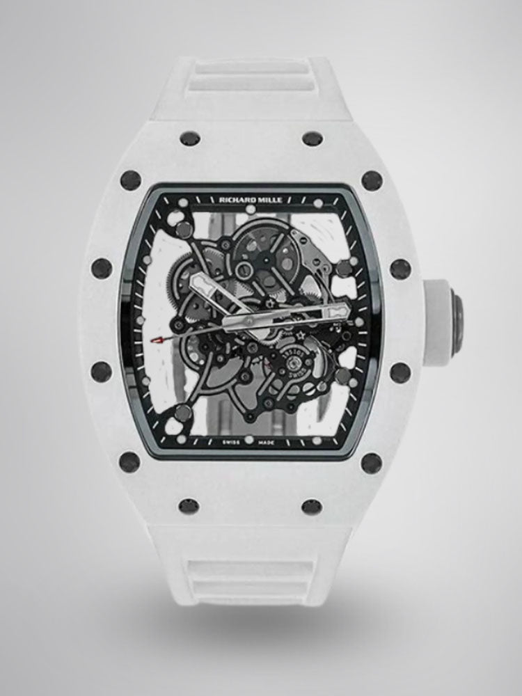 Replica Richard Mille RM 055 Bubba Watson White Ceramic Super Clone Watch