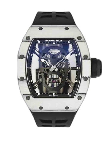 Best Swiss Replica Richard Mille RM52 Skull Tourbillon Watch with Rubber Strap