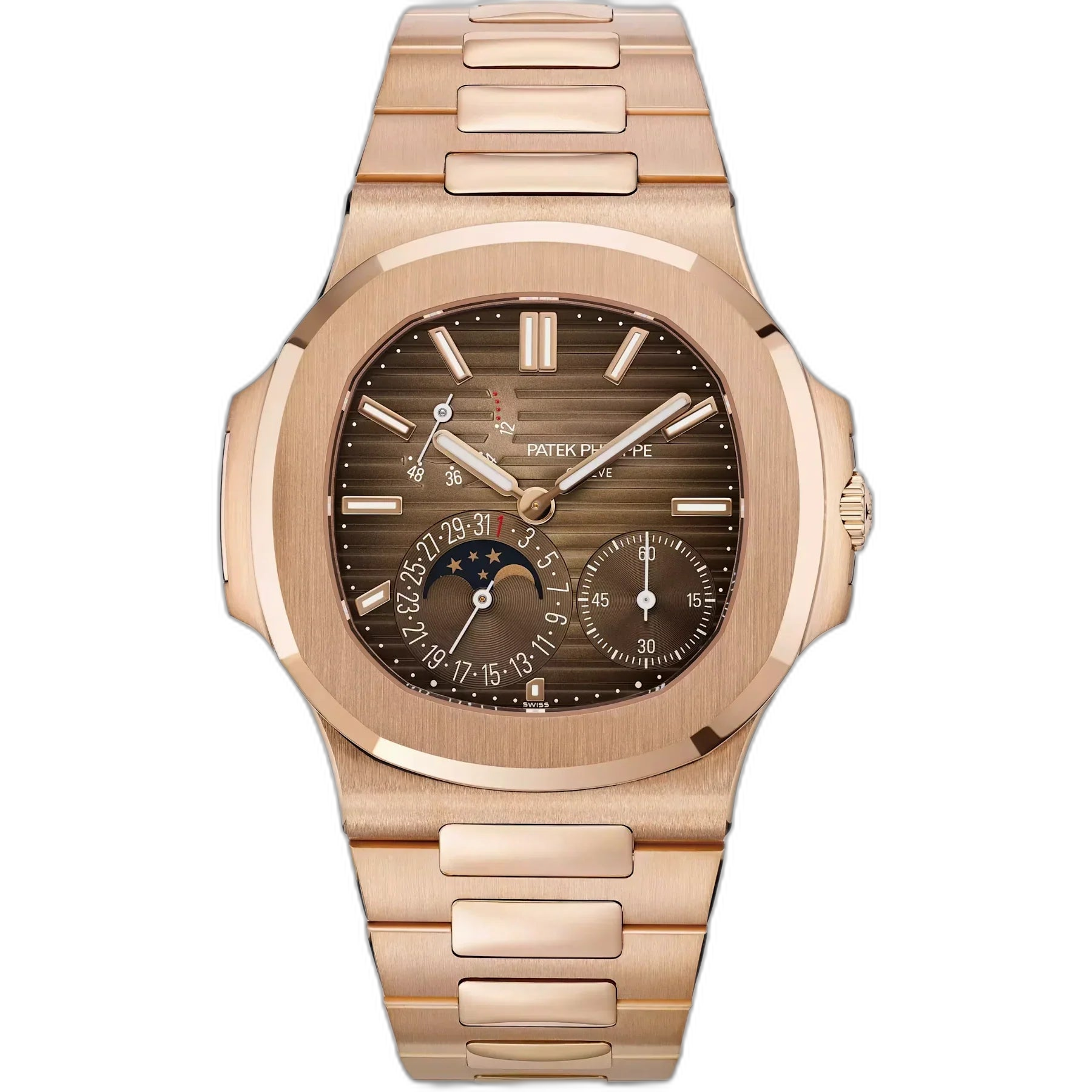 Patek Philippe Nautilus Brown Dial 41 mm Metal Bracelet Men's Watch