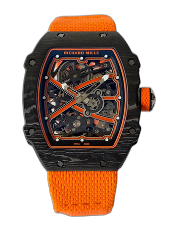 UMI Richard Mille RM 67-02 McLaren Lando Norris Black Carbon TPT Orange Fabric Strap Replica Watch
