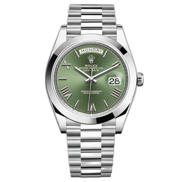 Rolex Day-Date Green Dial 36 mm Metal Bracelet Men's Watch (Ref. 115)
