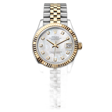 Rolex Datejust Mirror Original Silver Dial 31 mm Metal Bracelet Women's Watch (Ref. 044)