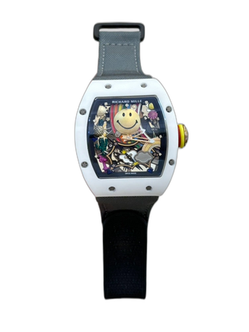 Richard Mille RM 88 Replica AAA – White Ceramic, Black Strap, Swiss Tourbillon Look