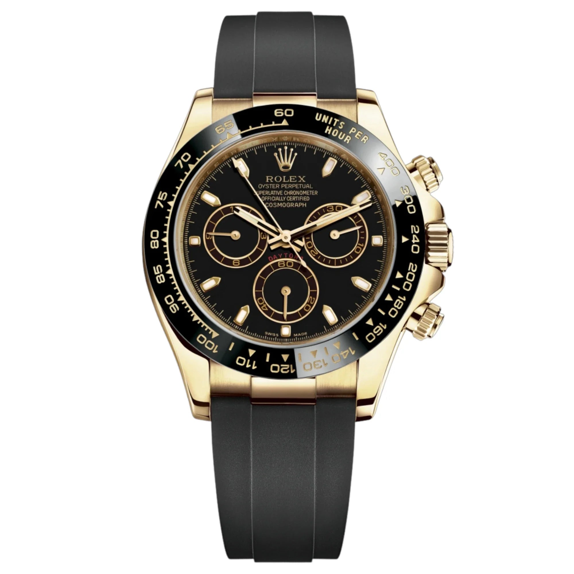 Rolex Daytona Brown Dial Rubber Strap Men's Watch