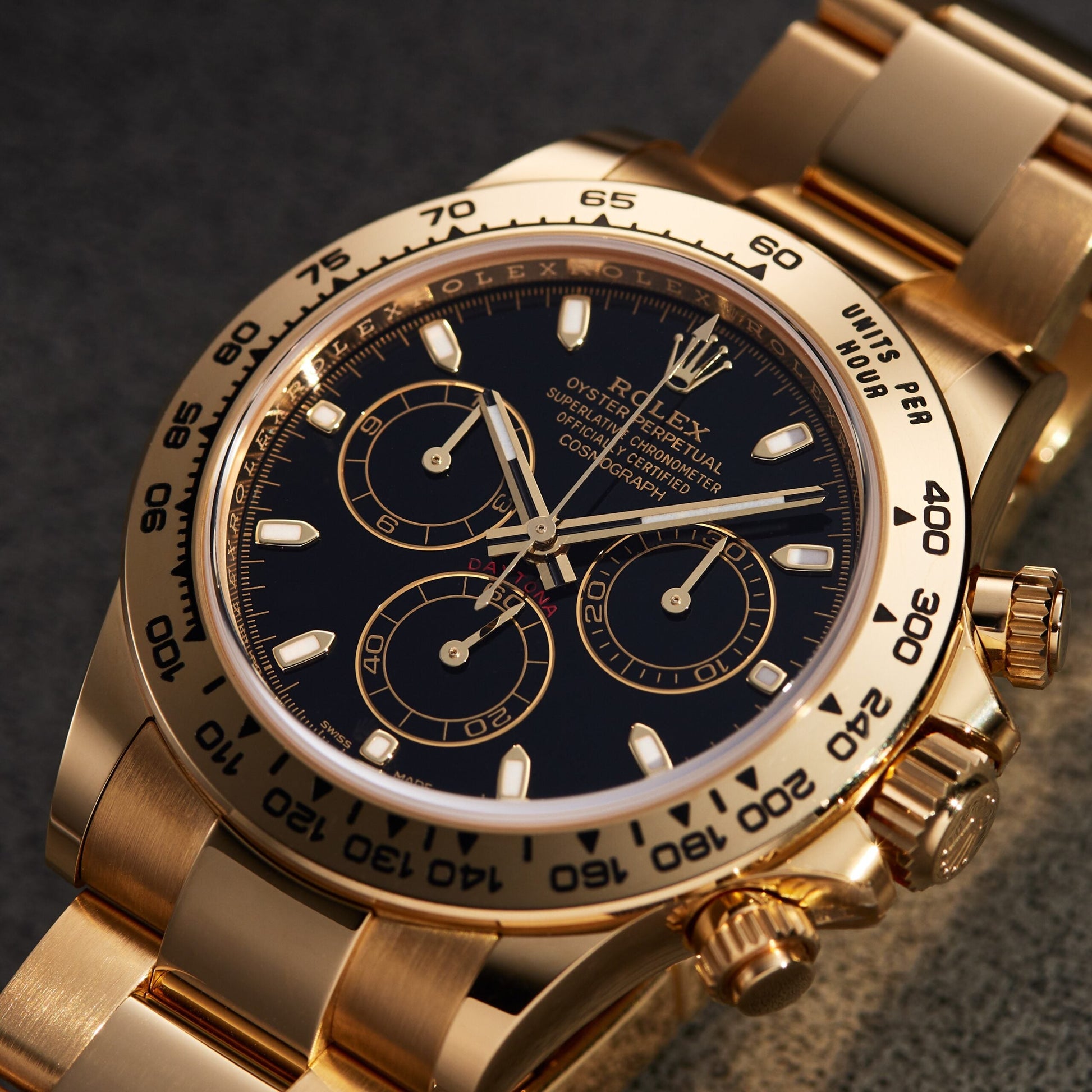 Rolex Daytona Black Dial 43 mm Metal Bracelet Men's Watch (Ref. 097)