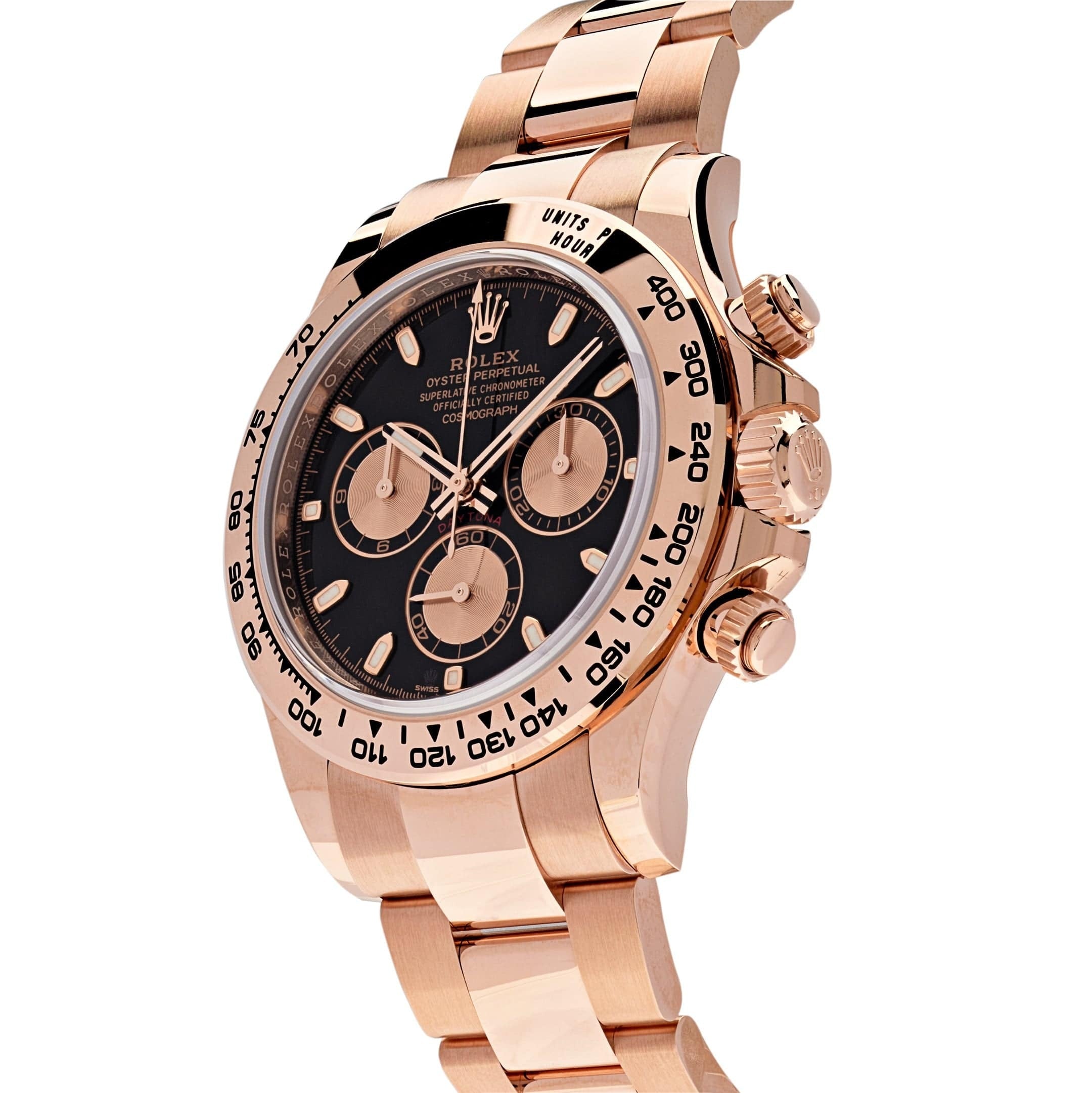 Rolex Daytona Black Dial 43 mm Metal Bracelet Men's Watch (Ref. 033)