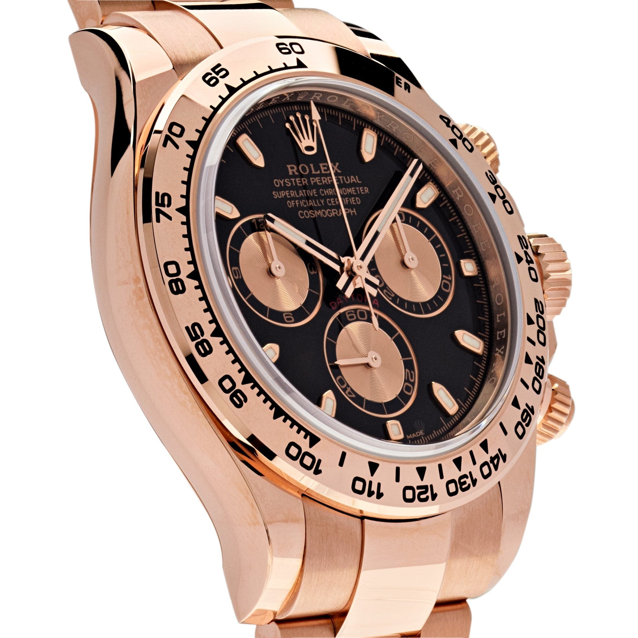 Rolex Daytona Black Dial 43 mm Metal Bracelet Men's Watch (Ref. 033)