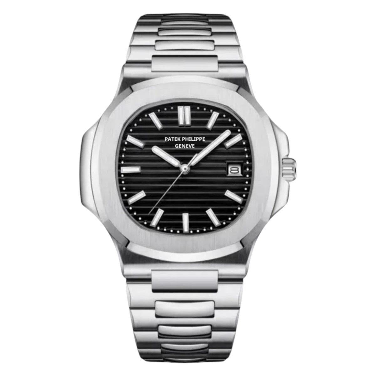 Patek Philippe Nautilus Black Dial 41 mm Stainless Steel Bracelet Men's Watch (Ref. V1)