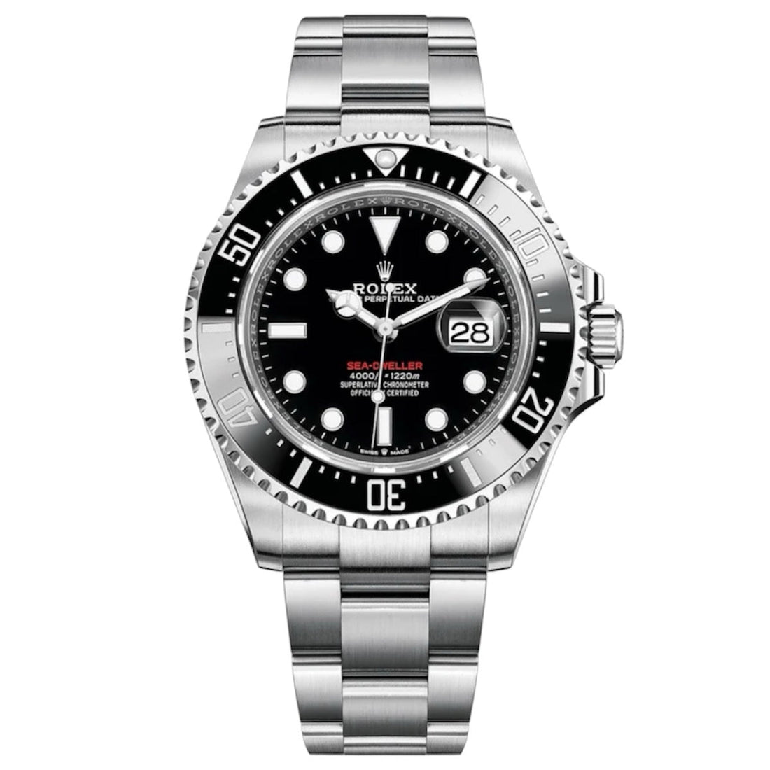 Rolex Sea-Dweller Black Dial 44 mm Metal Bracelet Men's Watch