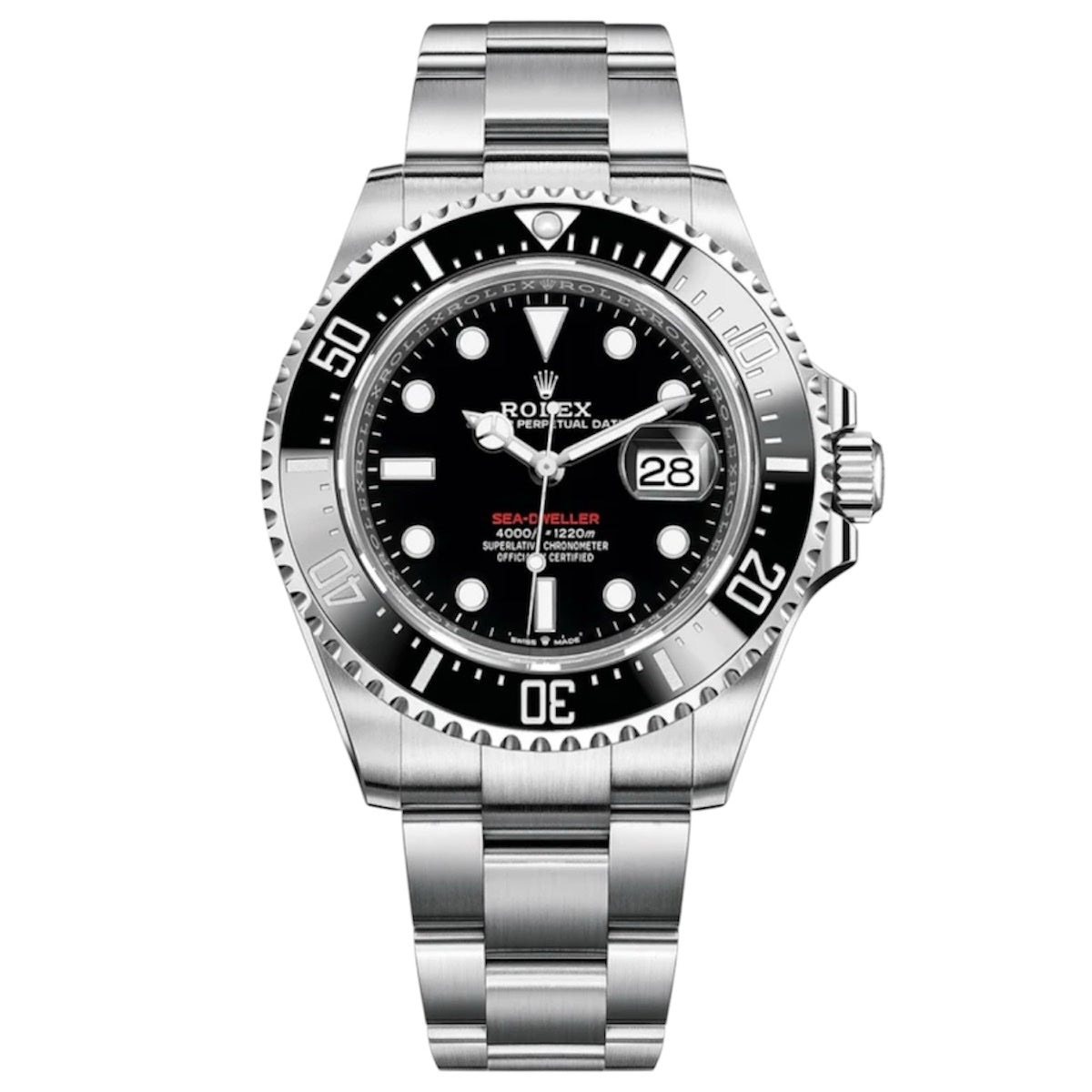 Rolex Sea-Dweller Black Dial 44 mm Metal Bracelet Men's Watch
