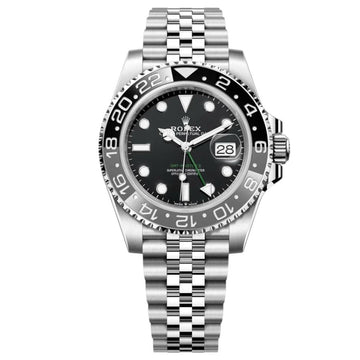 Rolex GMT-Master II Black Dial Metal Bracelet Men's Watch (Ref. 011)