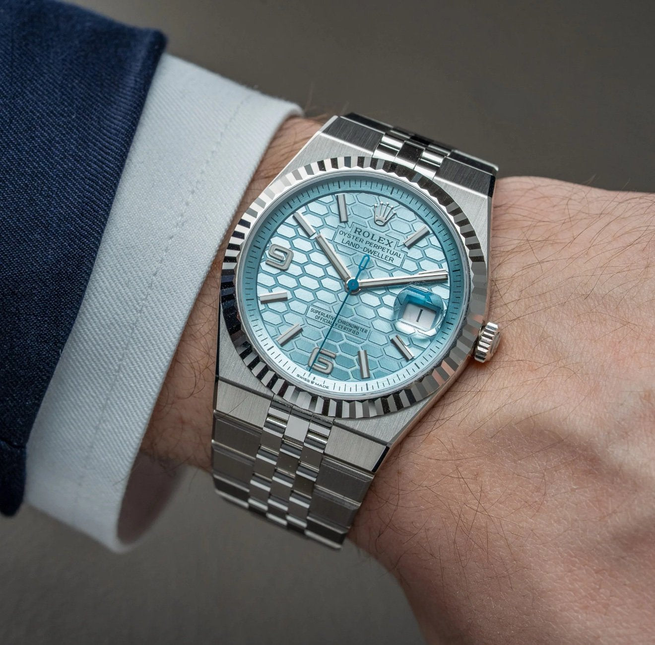 Rolex Land-Dweller 41 mm Metal Bracelet Men's Watch
