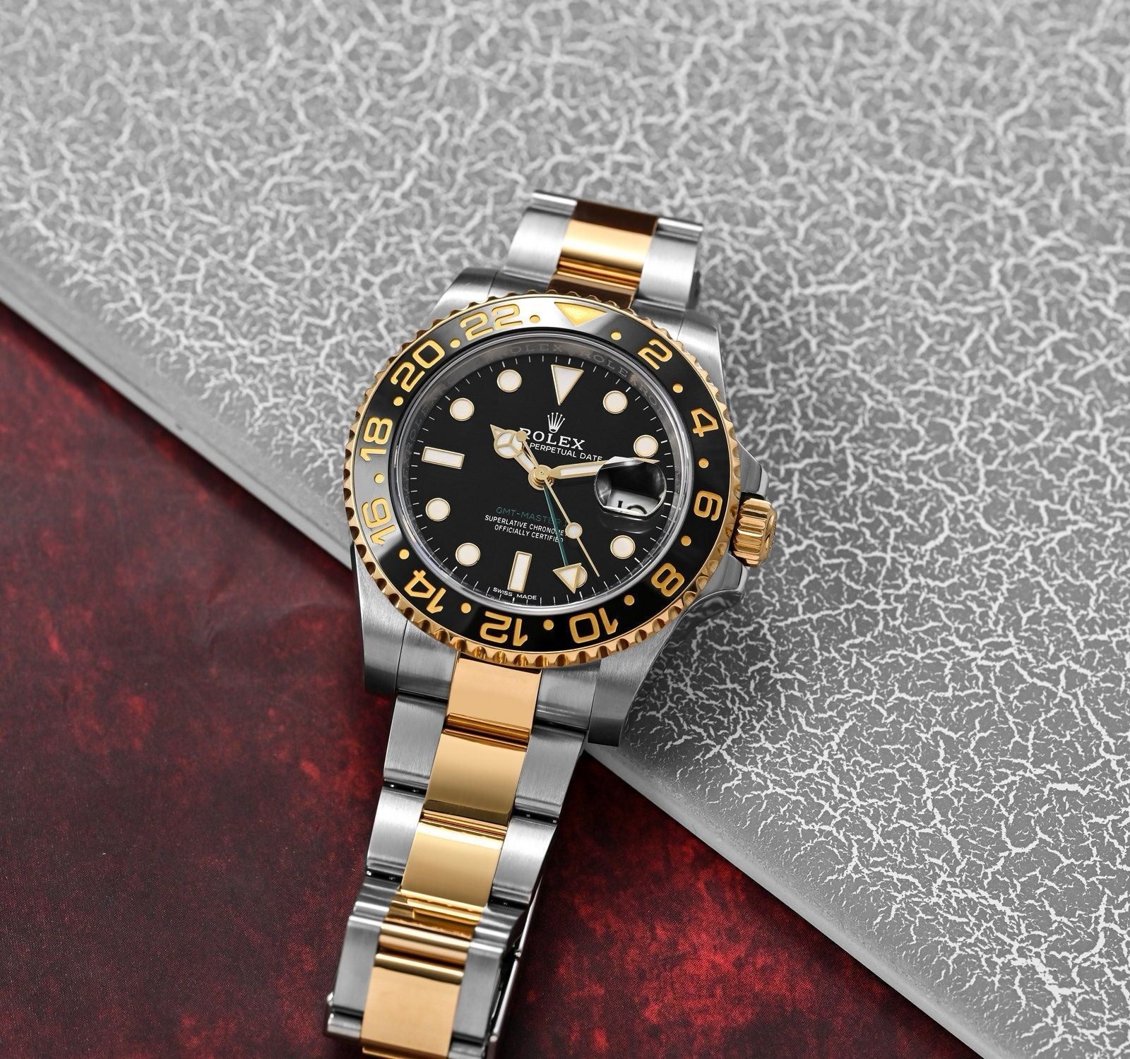 Rolex GMT-Master II Black Dial Metal Bracelet Men's Watch (Ref. 087)