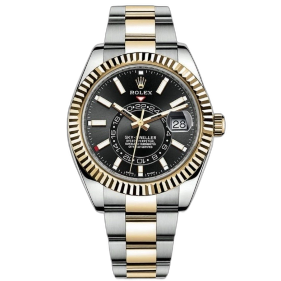 Rolex Sky-Dweller White Dial 43 mm Metal Bracelet Men's Watch (Ref. 026)