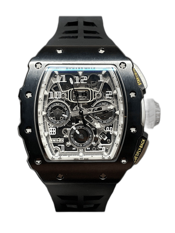 Richard Mille RM 11-03 Replica Black Ceramic Case with Black Rubber Strap | Skeleton Dial Watch For Men