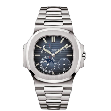 Patek Philippe Nautilus Blue Dial 41 mm Rubber Strap Men's Watch (Ref. V1)