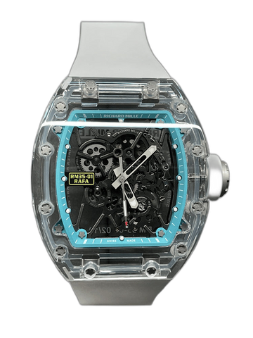 Replica Richard Mille RM 35-01 Rafael Nadal Watch – Swiss Tourbillon Movement, Skeleton Dial, Crystal Glass Case