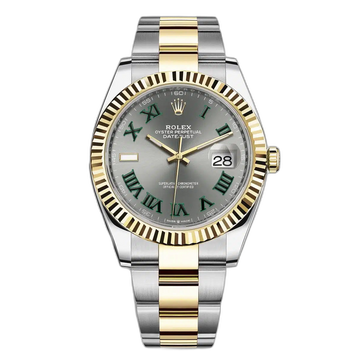Rolex Datejust Gray Dial 41 mm Metal Bracelet Men's Watch (Ref. 019)