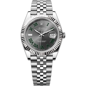 Rolex Datejust Gray Dial 41 mm Metal Bracelet Men's Watch (Ref. 025)