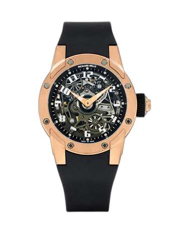 Best Replica Richard Mille RM 63-01 Dizzy Round Skeleton Dial Automatic Watch Big-Date Rose Gold Case