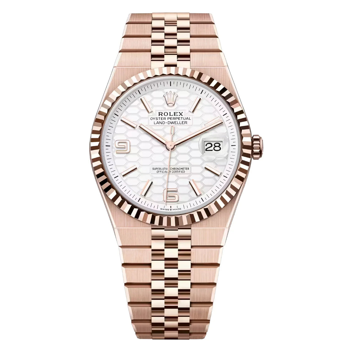 Rolex Land-Dweller Silver Dial 41 mm Metal Bracelet Men's Watch