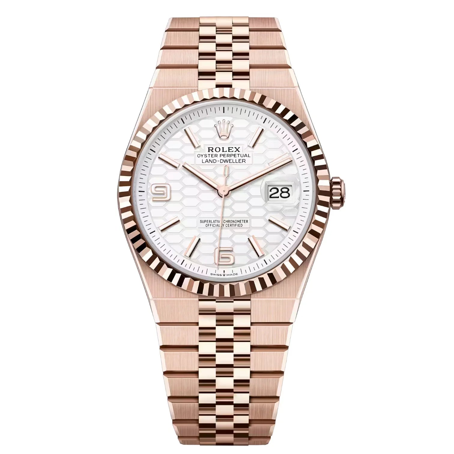 Rolex Land-Dweller Silver Dial 41 mm Metal Bracelet Men's Watch
