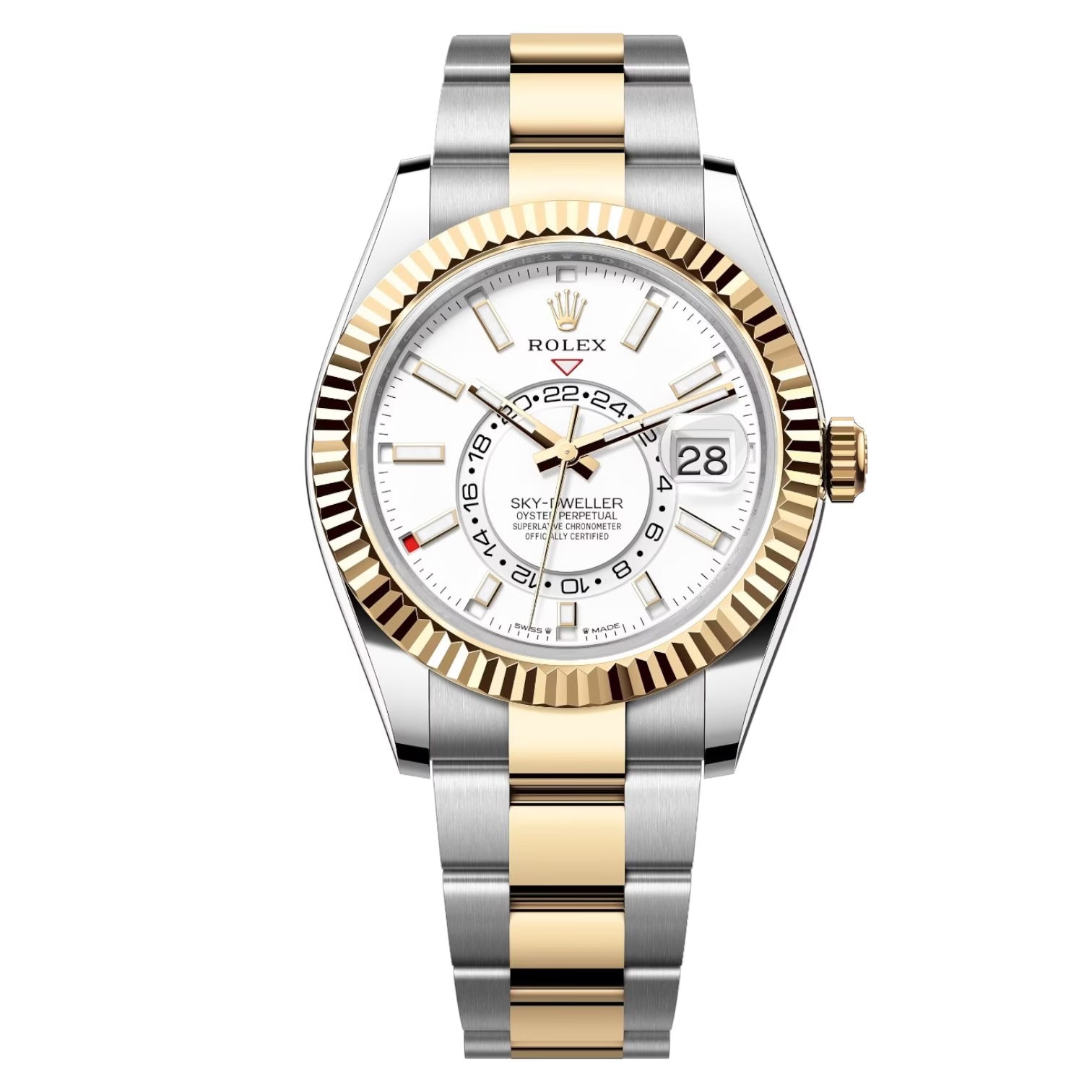 Rolex Sky-Dweller White Dial 43 mm Metal Bracelet Men's Watch (Ref. 049)