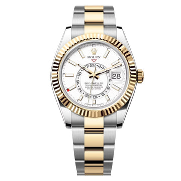 Rolex Sky-Dweller White Dial 43 mm Metal Bracelet Men's Watch (Ref. 049)