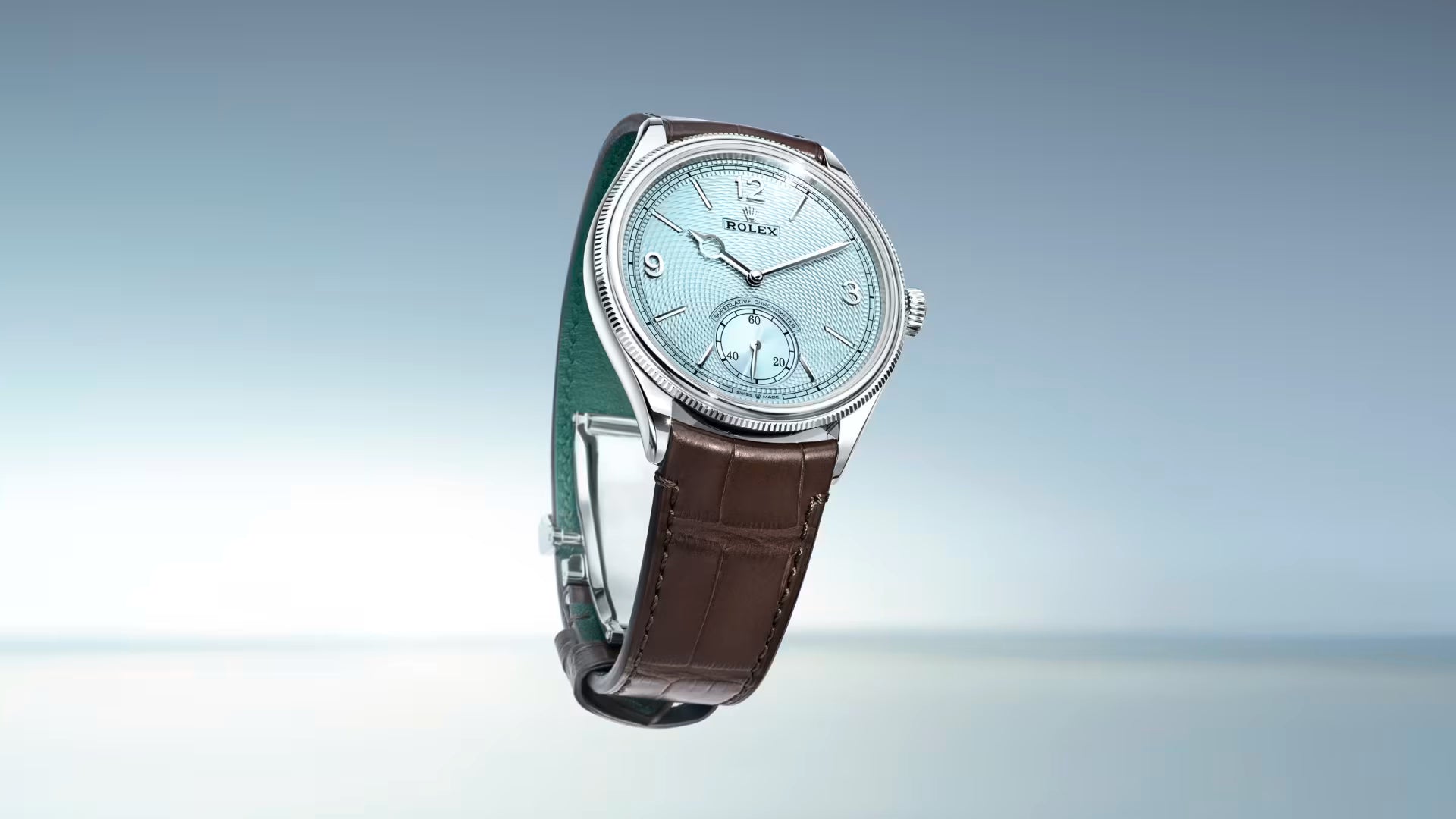 Rolex 1908 Perpetual Blue Dial Metal Bracelet Men's Watch