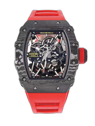 Replica Richard Mille RM35-02 Red Rubber Strap Swiss Movement Sports Watch