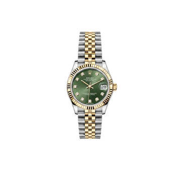 Rolex Datejust Mirror Original Green Dial 31 mm Metal Bracelet Women's Watch