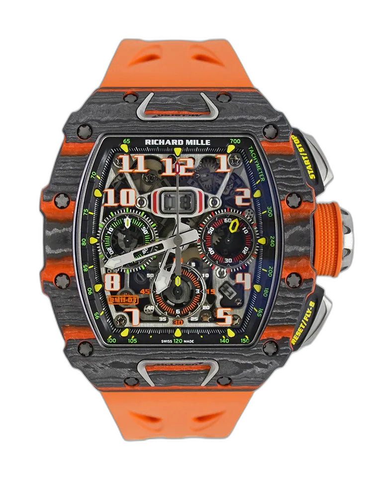 Richard Mille RM 11-03 Black Orange NTPT Carbon Fiber Automatic Replica Watch