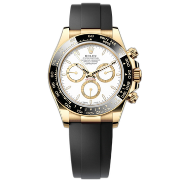 Rolex Daytona White Dial Rubber Strap Men's Watch