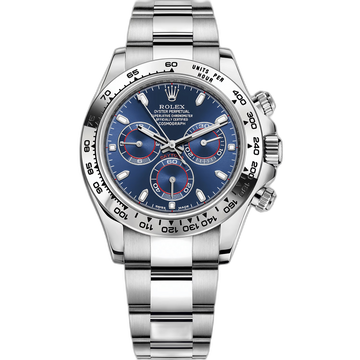 Rolex Daytona Blue Dial Metal Bracelet Men's Watch