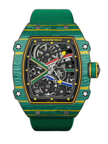 Best Replica Richard Mille RM 67-02 Skeleton Dial Watch With Green Fabric Strap