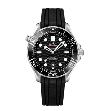 Omega Seamaster Diver 300M Stainless Steel Black Dial Ceramic Bezel Rubber Strap