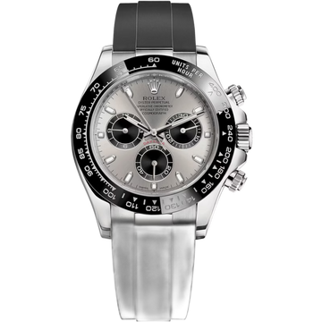 Rolex Daytona Rubber Silver Dial Men's Watch