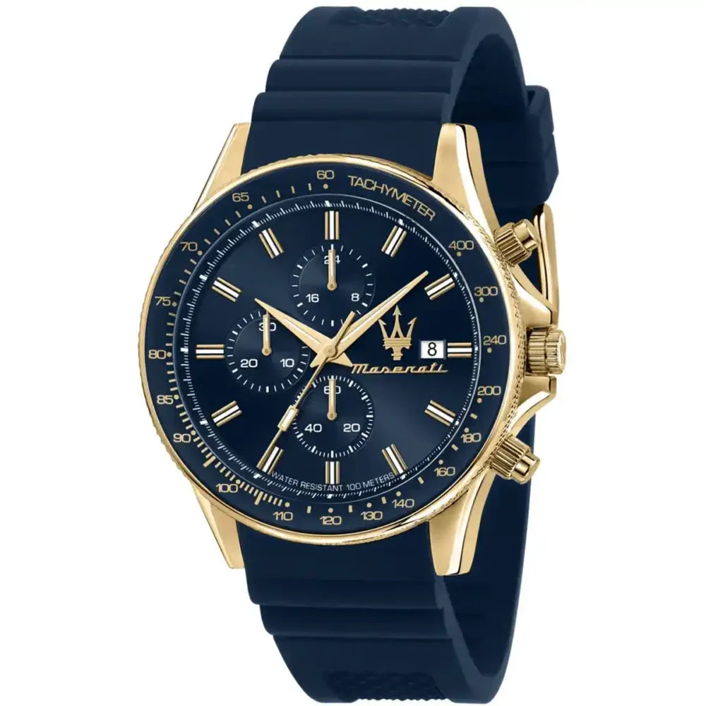 Maserati Blue Dial 44 mm Silicone Strap Men's Watch R8871640004